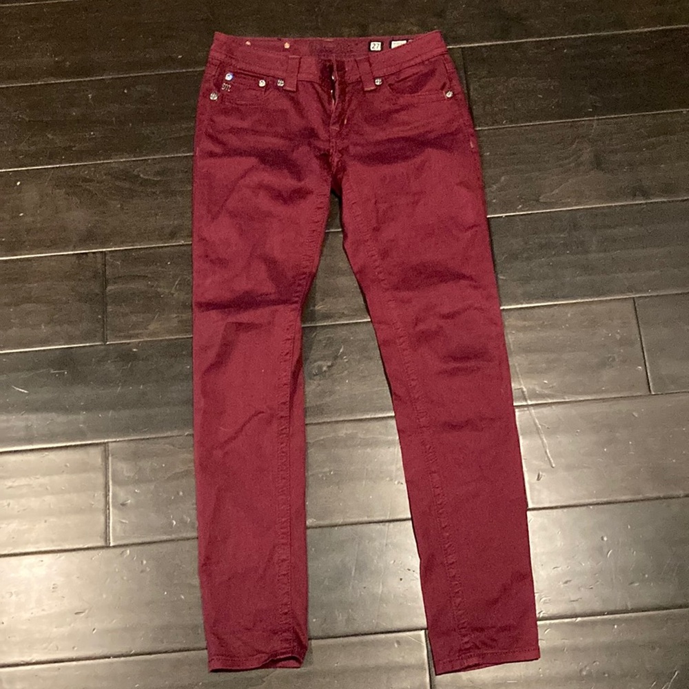 Maroon Miss Me Skinny Jeans